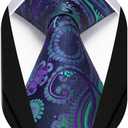 Enlision Ties for Men Solid Color 3.35" Formal Business Necktie Classic Satin Mens Wedding Party Ties