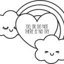 Children Do or Do Not Uplifting Quote Wall Decal Decoration No Try Quotes Cute Rainbow Happy Adorable Clouds Smiling Lasts Years and Easily Removable - Size: 30 in(W) x 21 in(H)