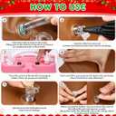 Lenwen 4ft Christmas Inflatable Duck Outdoor Decoration, Blow up Rubber Duck with Giant Candy Cane Inflatable Pool Float Golf Cart Decor for Xmas Holiday Yard Lawn Party Favor