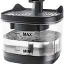 Cat Water Fountain - 54oz/1.6L Cat Fountain Super Silent Pet Water Fountain, Separate Water Pump Water Fountains for Cats Indoor, Pet Water Fountain, Suitable for All Cats and Small Pets(Light Gray)