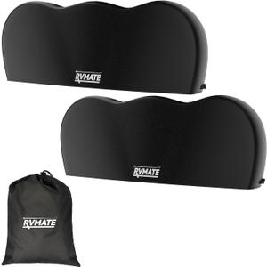 RVMATE Triple Axle Tire Covers, RV Tire Cover (2 Pack) Fits 30"-32" Diameter Tires, Waterproof Anti-UV Wheel Covers RV Accessories for Truck/Trailer, Black