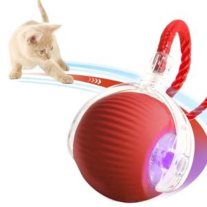 NONENDU Interactive Cat Toys for Indoor Cats, Rechargeable 360° Automatic Moving Cat Toy for Bored Indoor Adult Cats, 2025 Upgraded Chase Motion Activated Kitten Toys - Red