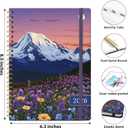 2026 Planner, Weekly and Monthly Planner for Women, January 2026 - December 2026, Hardcover 2026 Calendar Planner Book with Tabs, Inner Pocket, Spiral Bound, Perfect for Office Home School Supplies - A5 (6.3" x 8.5"), Moonlit Blooms