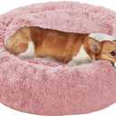JOLLYVOGUE Dog Beds Large Sized Dog, 36 inches Calming Soft Anti-Anxiety Donut Dogs Bed, Washable Round Fluffy Cushion for Large Pets, Fits up to 80 lbs Pets