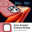 Strong Magnetic for iPhone 14 Pro Max Case [Compatible with MagSafe][10FT Military Grade Protective] Shockproof Translucent Matte Slim Case for iPhone 14 Pro Max Phone Case (6.7"), Red