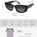 SOJOS Retro Cat Eye Polarized Sunglasses for Women Designer Inspired Sunnies UV400 Protection SJ2607 (Black/Grey)