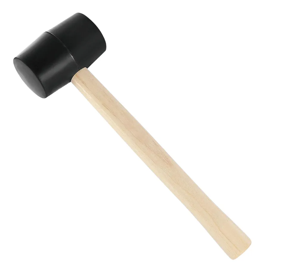 Rubber Mallet Hammers,12 Pieces Small Mallet with Wood Handle,Double Faced Heavy Duty Rubber Head