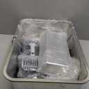 Stainless Steel Cat Litter Box with Lid, Extra Large Cat Litter Box for Large Cat, Metal Litter Pan with High Sided Enclosed and Scoop, Front & Top Entry, Anti-Leakage, Easy to Clean, Grey