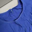 Rapbin Womens Puff Short Sleeve Babydoll Tops Summer Peplum Pleated Cotton T Shirts Casual Loose Fit Flowy Blouses (X-Large, Royal Blue)