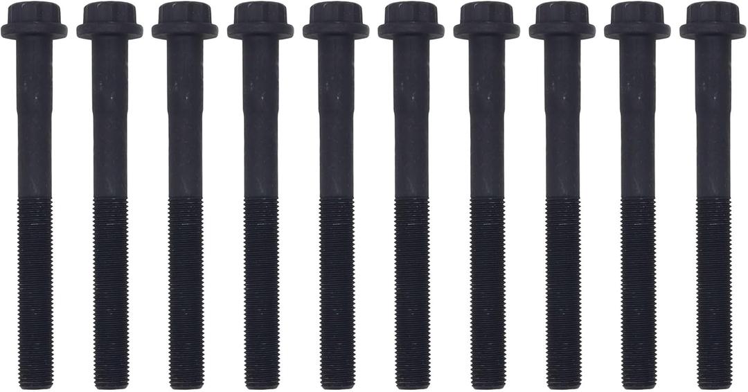 HiSport Engine Cylinder Head Bolt Set 10PC - Compatible with Toyota Tacoma 1995-2020 4Runner 1996-2010 T100 1994-1998 2.4L 2.7L - Replace ES72182 220-1043 GS33402