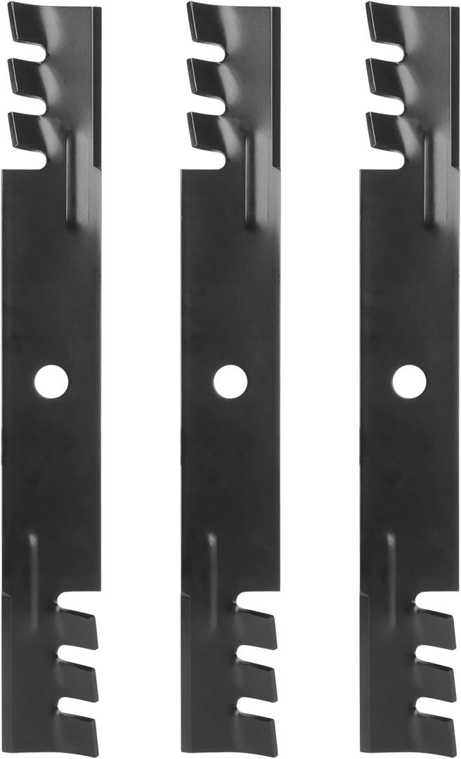 Mulching Blades for M115496 GY20569 M113518 Lesco 051509 M115329 M135590 M76467 Mower Blade for Scotts John Deere 54 inch Deck 325 335 345 425 445 for Sabre 2254HV 2354HV 2554HV 3 Pack
