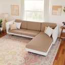 hyha Waterproof Couch Cushion Covers, Sectional Sofa Slipcovers Washable, L Shape Chaise Dog Couch Covers for Sectional Sofa, Universal Furniture Protector (1 Piece for Chaise, Camel)