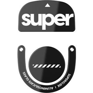 Superglide Glass Mouse Skates for Logitech G Pro X Superlight 2 - Polished Smooth Glide, Durable Gaming Mouse Feet (Type-C, Black)