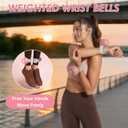 HTQ Adjustable Dumbbell Set for Women, 2-17LBS Total Plate Weight Home Workout Equipment with Kettlebell, Wrist Weights, Resistance Tube, Jump Rope, Pink/Green Free Weights Set for Women at Home