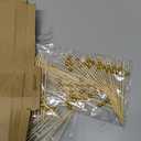 200 Pcs Cocktail Picks, Gold Plastic Ball Decor Skewer for Appetizers, Fruit, Kebabs, Mini Burger, Bamboo Skewers for Drinks, Handheld Toothpicks, Food Sticks Natural, Kitchen Gadget