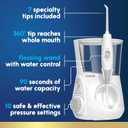Waterpik Aquarius Water Flosser For Teeth Cleaning, Gums, Braces, Dental Care, Electric Power With 10 Settings, 7 Tips For Multiple Users And Needs, ADA Accepted, White WP-660