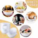 Newtay 150 Pack 32oz White Disposable Plastic Bowls Plastic Salad Bowls Large Stackable Serving Soup Dinnerware for Birthdays, Weddings, Parties, Festivals