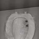 BEMIS 175 Commercial Open Front Plastic Toilet Seat, Heavy Duty Industrial Seat with Lid, Elongated, White