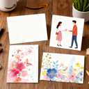 100 Pack Blank Cards and Envelopes, 3.5 x 5 Inch Watercolor Flowers Blank Greeting Cards, Note Cards Blank Inside, Invitation Cards, Blank Cards for All Occasions Bulk