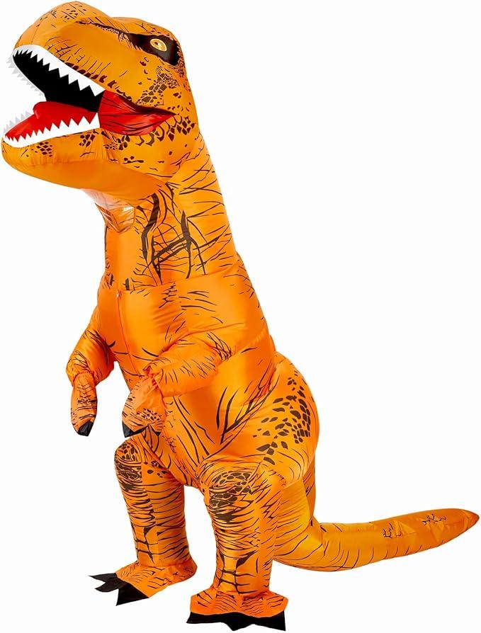 Inflatable Dinosaur Costume Adult&Kid, Blow Up Inflatable Trex Costume for Halloween Themed Party Cosplay