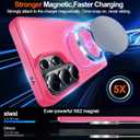 For Samsung Galaxy S26 Ultra Case with Kickstand,1*Screen Protector,[Compatible with Magsafe]Translucent Matte Military-Grade Protection,Magnetic Phone Case for Samsung Galaxy S26 Ultra,6.9"-Rosered