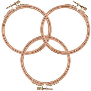 Sherbo 3 Inch Embroidery Hoop - Set of 3 Small Embroidery Hoop Made of Beech Wood, Perfect for Cross Stitch Hoop Designs & Wooden Rings Crafts
