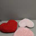 3 Pcs Valentine's Day Heart Shaped Pillows Galentines Heart Shaped Throw Pillow Plush Soft Velvet Red Pink White Pillows for Valentine Galentine Party Friends Gift Living Room/Dining Room