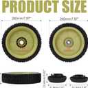 4 Pack Lawn Mower Wheels HR214 Replacement for Honda HRU196 HRU214 HRU215 HRU216 HRC216K1 Series, Front & Rear Wheels Kit, 200mm Diameter, Push Riding Mowers Tires Care Parts, Maintenance Accessories