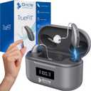 Oricle TrueFit Rechargeable Behind-The-Ear Hearing Aids for Seniors with Noise Cancelling & LED Power Display - OTC BTE Hearing Aid with 16-Channel Intelligent Noise Reduction Technology