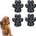 Dog Paw Protector Anti-Slip Grips to Keeps Dogs from Slipping On Hardwood Floors,Disposable Self Adhesive Resistant Dog Shoes Booties Socks Replacement S 24 Pieces (S (1.65" x1.32 ",4-10 lbs))