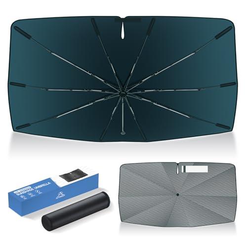 Autorder Windshield Sun Shade Umbrella for 2022-2026 Hyundai Tucson Accessories,Upgraded Ice Crystal Material,Easy Setup Umbrella Sunshade for Car Windshield,100% Sun Blocking