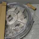 SONGMICS 50.2-Gallon (190 L) Laundry Basket with Wheels, Rolling Round Heavy-Duty Laundry Hamper Cart with Steel Frame and Removable Bag, 2 Locking Wheels, Cream White and Metallic Silver URLS01MZ