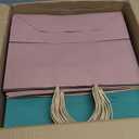 Qiqee 100Pcs Wide Large Paper Gift Bags with Handles - 13"x4.5"x10" Kraft Small Party Bags - 16 Solid Colors