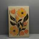 Boho Flower Wall Art Decor Abstract Floral Canvas Wall Art Pictuers Botanical Wall Art Minimalist Plant Prints Boho Floral Poster Vintage Artwork for Living Room Bedroom 12x16 Inch Wrapped canvas