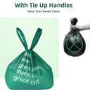 125 Count Cat Poop Bags with Handles, Disposable Litter Bags for Pet Poop, Extra-Thick Kitty Cat Waste Bags Easy Tie Leak-Proof Strengthen Unscented (Made of 70% Recycled Plastic)