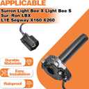 Surron Throttle Handle Kit, Electric Dirt Bike Full Twist Throttle, Replacement for Surron Light Bee X, Light Bee S and LBX, Segway X160 and X260, E-Ride Pro S (Carbon Fiber)