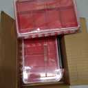 Geinxurn IPX4 Waterproof Small Storage Parts Organizer, Small Parts Case with Removable Dividers, Screwdriver Bit Set Box(2 Boxes)