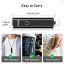 Blukar Rechargeable EDC Flashlight, 360L Mini Keychain Flash Light with 3 Lighting Modes, Memory Function, Waterproof, Compact and Portable Pocket Light for Everyday Carry, Emergency,Camping,Outdoor