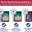 BMOUO Case for iPad 6th/5th Generation Case (9.7 inch, 2018/2017), with Screen Protector, 360 Rotating Stand & Hand & Shoulder Strap Kids Case for iPad 6th/5th Gen, Red