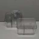 Diesisa 2pc Acrylic Wall Mount Organizer, Adhesive Clear Cabinet Door Organizer,Bathroom Shelves for Wall,No Drilling Hang Walls,with 2 Compartments, for Bathroom, Kitchen, Living Room