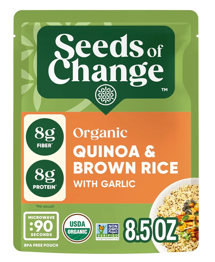 SEEDS OF CHANGE Organic Quinoa & Brown Rice 8.5 Ounce (Pack of 10), Best Before 09/20 SEEDS OF CHANGE Organic Quinoa & Brown Rice 8.5 Ounce (Pack of 10), Best Before 09/20