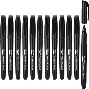 Mr. Pen- Permanent Markers, 12 Pack, Black, Fine Tip, Black Markers, Fine Tip Markers