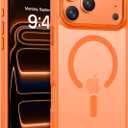 BENTOBEN Magnetic for iPhone 17 Pro Max Case 6.9" 2025, [Compatible with Magsafe] Slim Cute Matte Translucent Shockproof Drop Protective Bumper Women Men Phone Cover for iPhone 17 ProMax,Cosmic Orange