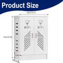 WiFi Router Storage Cabinet, Floor Standing Router Decorative Storage Box, Power Strip Cable Management Hider Organizer, Router Modem Cover for Home Office (White), 19.7x27.6x9.8in