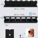 Fishing Rod Holders Vertical Rod Rack, Fishing Pole Holders for Garage, Wall, Ceiling Rod Stand, Black (1 Pair Black)