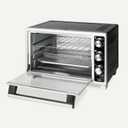 Amazon Basics 6-Slice 23-QT Toaster Oven with Built-In Air Fryer, 7-In-1 Cooking Options, 60-Min Timer & Adjustable Temperature (200F - 450F), With Accessories, 1500W, Stainless Steel, Silver/Gray, 6-Slice, 23 Quarts