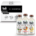 Bai Coconut Variety Pack, Antioxidant Infused Water Beverage, with Vitamin C and No Artificial Sweeteners, 18 fl oz bottles, 12 pack BBD: 02/15/26