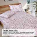 RUVANTI 100% Cotton Sheets Twin XL Size Percale Bedding, Cooling & Breathable Floral Design, Durable with a Crisp, Soft & Comfortable Feel, 16" Deep Pocket, 3-Piece Set, Bouquet