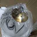 KoKo&Yukina 14" Gold Globe Pendant Light Mid Century Pendant Light Clear Glass Pendant Lights Kitchen Island Adjustable Hanging Light Fixture for Dining Room Bedroom Kitchen Island