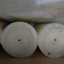 12 Pillar Candles W Vases,3.4''x 4.7'', 7'', 9.8'',Ivory White